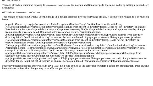 Docker COPY and effect on permissions? смотреть онлайн