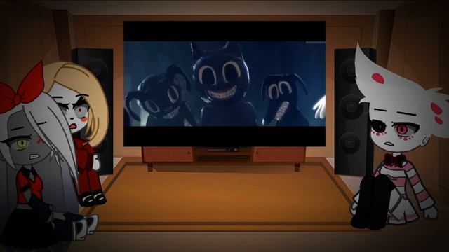 Charli, Vaggie, Angel Dust react to cartoon cat bad karma смотреть онлайн
