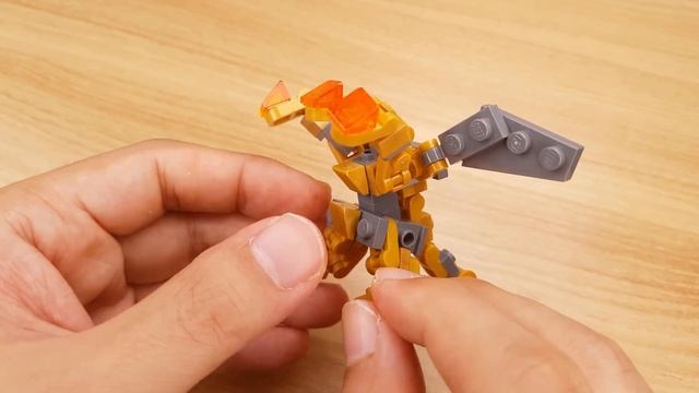 LEGO brick robot transformers tutorial - 3 headed gold dragon - G-Dragon смотреть онлайн