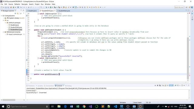 JAVA JDBC-DAO(Data access object) tutorial смотреть онлайн
