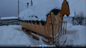 Как я затопил баню бочку в январе.