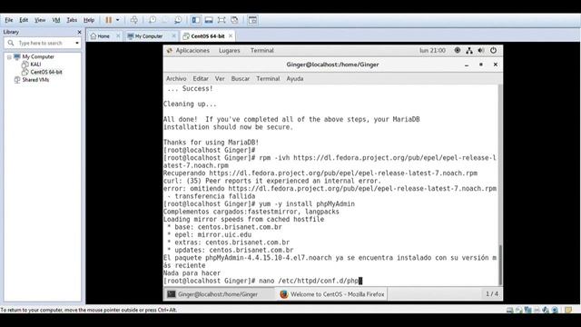 Instalación PHPMYADMIN en CentOS 7 смотреть онлайн
