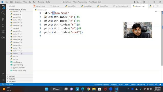 How to Use Python's String Methods: Len, Count, Find, and Index, rindex ,rfind, Python strings, #24