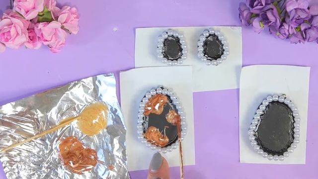 Серьги с ЭПОКСИДНОЙ СМОЛОЙ и Бусинами ➤ Полимерная Глина смотреть онлайн