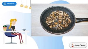 Слоёный салат с жаренными шампиньонами. 1 рецепт