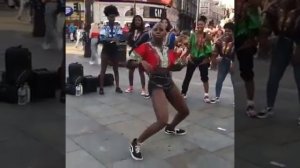 Afro dance free style on street