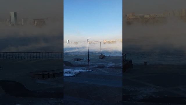РЕКА ЕНИСЕЙ НЕ ЗАМЕРЗАЕТ. В КРАСНОЯРСК ПРИШЕЛ МОРОЗ. смотреть онлайн