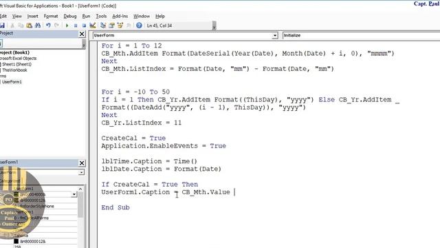 How to Create Date Time Picker in Excel VBA