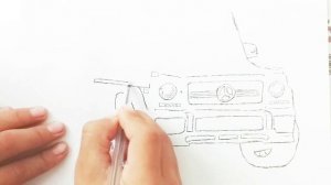 Как нарисовать машину Мерседес ВНЕДОРОЖНИК гелендваген легко How to draw a car Mercedes G klass eas