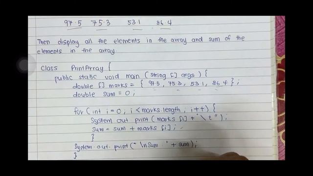 SEM2 ARRAY Sum of double elements (GROUP 15 -CP3) смотреть онлайн