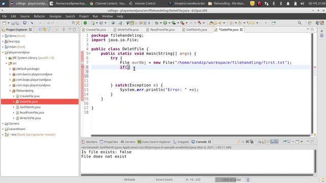Delete Files || File Handling || Java Fundamentals - 25 || KICSE смотреть онлайн