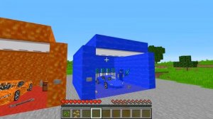 Which CAR WIN THE RACE ? FASTEST LAVA vs WATER SUPER CAR RACING in Minecraft ! SECRET GARAGE UPGRAD