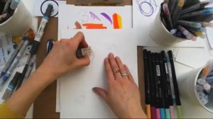 Учимся рисовать спиртовыми и акварельными маркерами ZIG Kurecolor