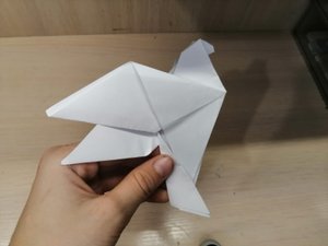 птичка из бумаги