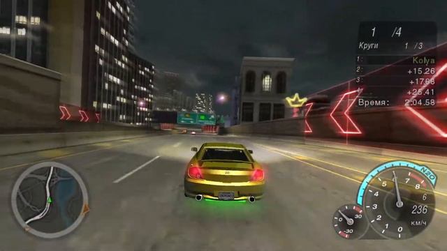 Need for Speed: Underground 2 геймплей под Linux смотреть онлайн