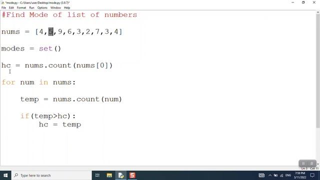Find mode  of list in python | Python tutorials for beginners |python program to find  multiple mod