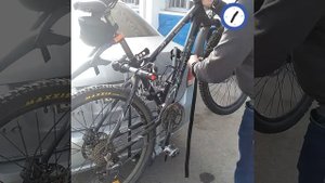 Установка крепления на фаркоп для транспортировки одного велосипеда