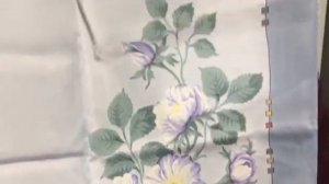 Золотая коллекция! Платок шёлк 89/89 «Белый шиповник» Фадеева Валерия