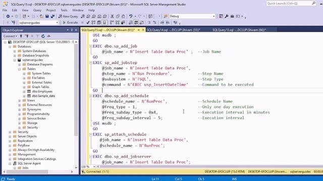 How to Schedule a Stored Procedure in SQL Server | SQL Server Schedule a Stored Procedure