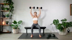 DUMBBELL ONLY TOTAL UPPER BODY  (At Home Workout Beginner Friendly)
