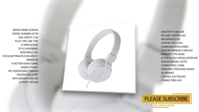 GORSUN GS778 Stereo Headphone смотреть онлайн