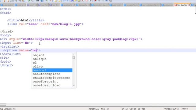 Datalist tag - html 10 tutorial | html complete course 2023 смотреть онлайн