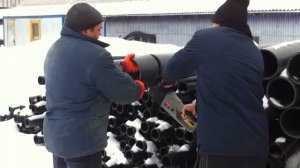 Резка ПНД трубы