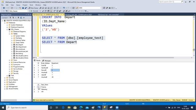 Youth Empowerment (Day 18; Data science, Constraints(Primary Key, Foreign Key and NOT NULL) in SQL