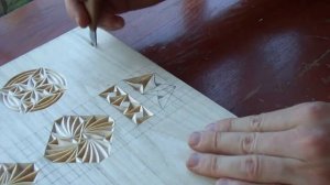 Геометрическая резьба по дереву. Урок 32 (geometric wood carving)