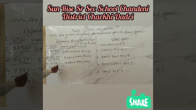 Class-3rd to 5th, Subject-Math, Topic-Expanded form and Short form смотреть онлайн