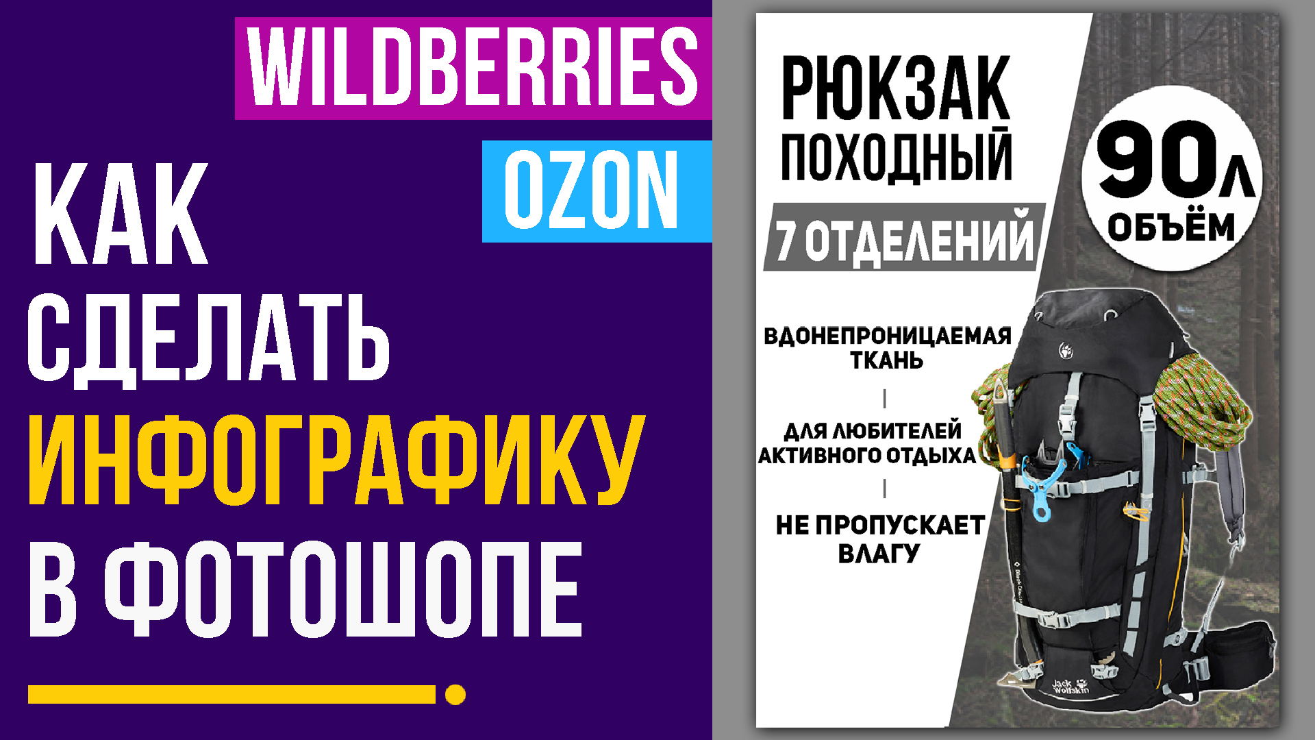 КАК СДЕЛАТЬ ПРОДАЮЩУЮ ИНФОГРАФИКУ ДЛЯ Wildberries / Дизайн карточки товара