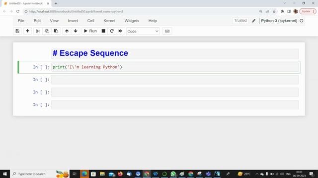 Mastering Python Basics: Understanding Escape Sequences