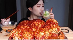 매운대왕가리비찜 3KG🔥쏘토닉 먹방/MASSIVE SPICY BRIASED SCALLOPS 3kg(6.6lb) MUKBANG Kerang asif pedas 辣燉扇貝 Sò điệ