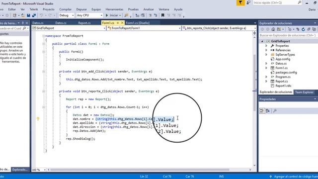 Pasar datos de Datagrid View a Reporte C# смотреть онлайн