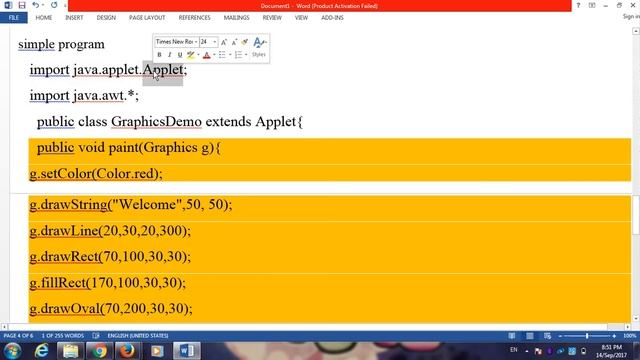 APPLET IN JAVA смотреть онлайн