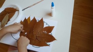 АППЛИКАЦИЯ из осенних листьев ЕЖИК Осенние поделки с детьми DIY Поделки из листьев