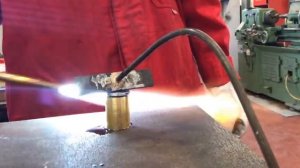 Soldering brass to steel with tin and Castolin Eutectic 157 brazing flux