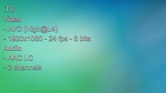 TS - AVC/H.264 1080p Full HD - AAC-LC - Free sample download - Compatibility + format testing смотреть онлайн