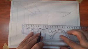 Как нарисовать кухню гостинную в одноточечной перспективе
