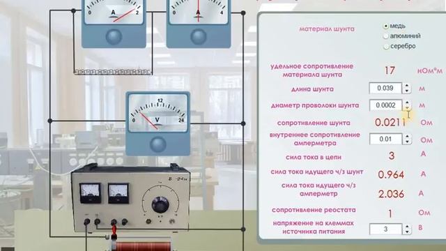 Изменение пределов измерения (шунтирование) амперметра