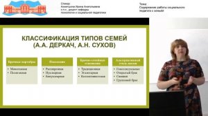 Видео-лекция. Содержание работы социального педагога с семьёй