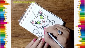 Как рисовать котика - для детей / cute cat unicorn drawing for kids