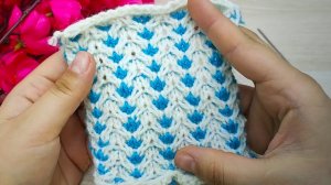 ОТЛИЧНЫЙ двухцветный узор спицами мастер класс