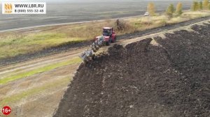 Оборотный плуг ППОВ 8-45-01 с ажурными отвалами с Кировцем 735