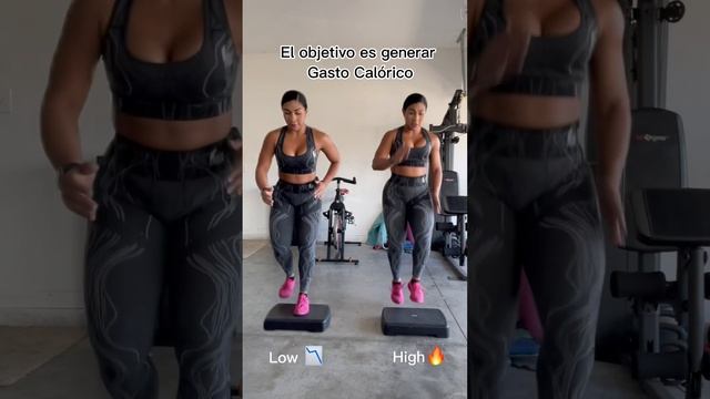 Cardio Step (aeróbico con plataforma de intensidad )para acelerar tu gasto calórico y oxidar grasa.