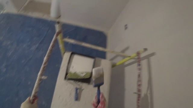 Клею стеклохолст на потолок,все тонкости. смотреть онлайн