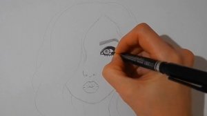 Рисую ПОРТРЕТ ДЕВУШКИ, рисунки для срисовки/654/I draw a PORTRAIT of a GIRL, drawings for drawing