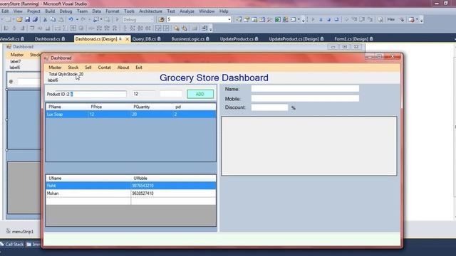 03 Build Grocery Store Windows Application using C# & MS Access | Live Training | CODERBABA