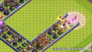 'C' Impossible Base vs All Super Troops Range & Clone Spell ? !! Who Can Survive