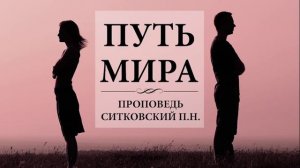 Путь мира - Ситковский П. Проповедь МСЦ ЕХБ 2020 г.  Проповеди МСЦ ЕХБ